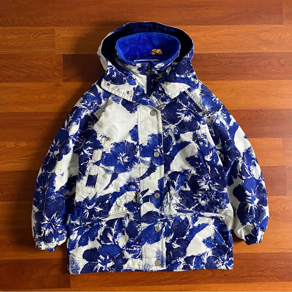 Ellesse vintage flower jacket ( M ) pria ( XL ) woman