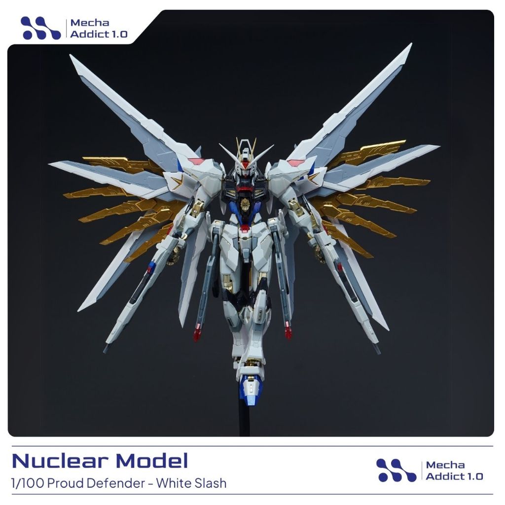 White Slash MG MGEX 1/100 Flying Backpack Proud Defender  Mighty Strike Freedom