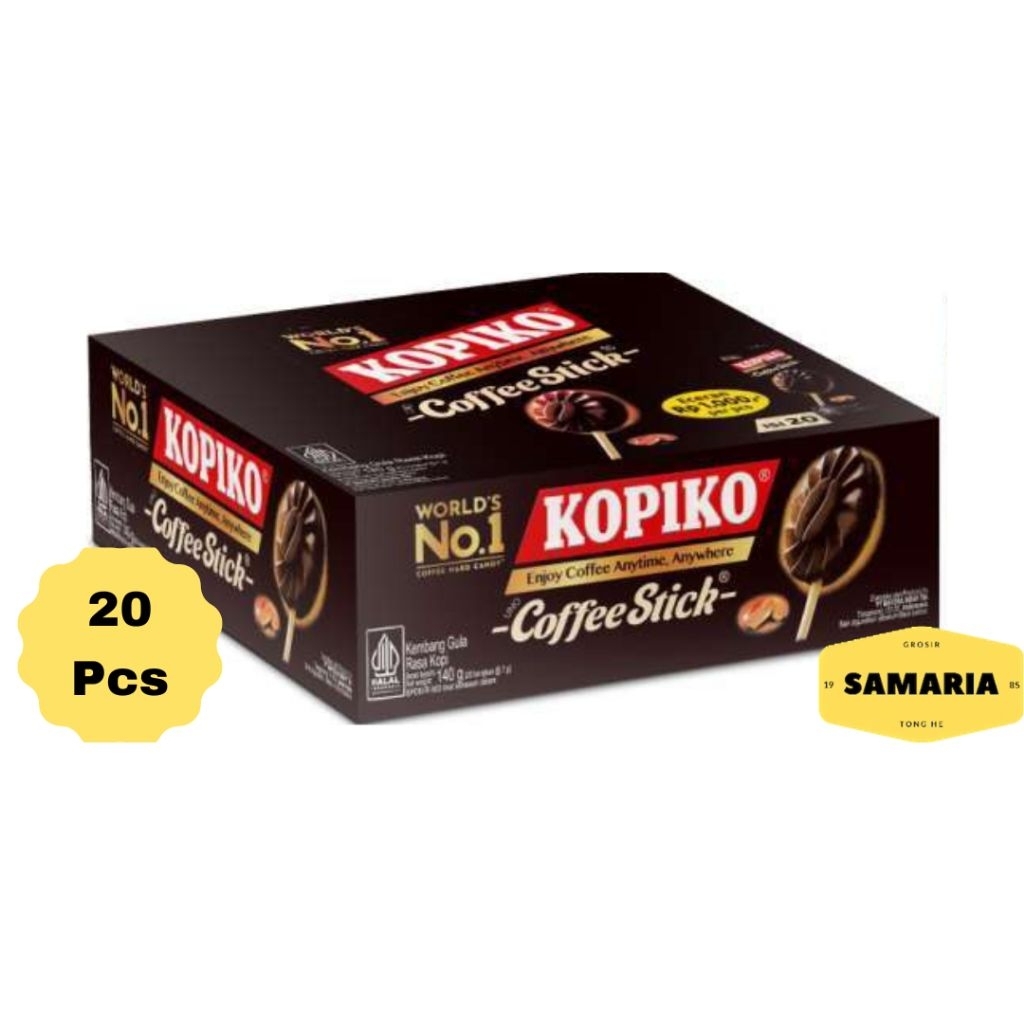 

1 Pak Permen Kopiko Coffee Stick Permen Lollipop Kopiko 7 Gram (Isi 20 Pcs)