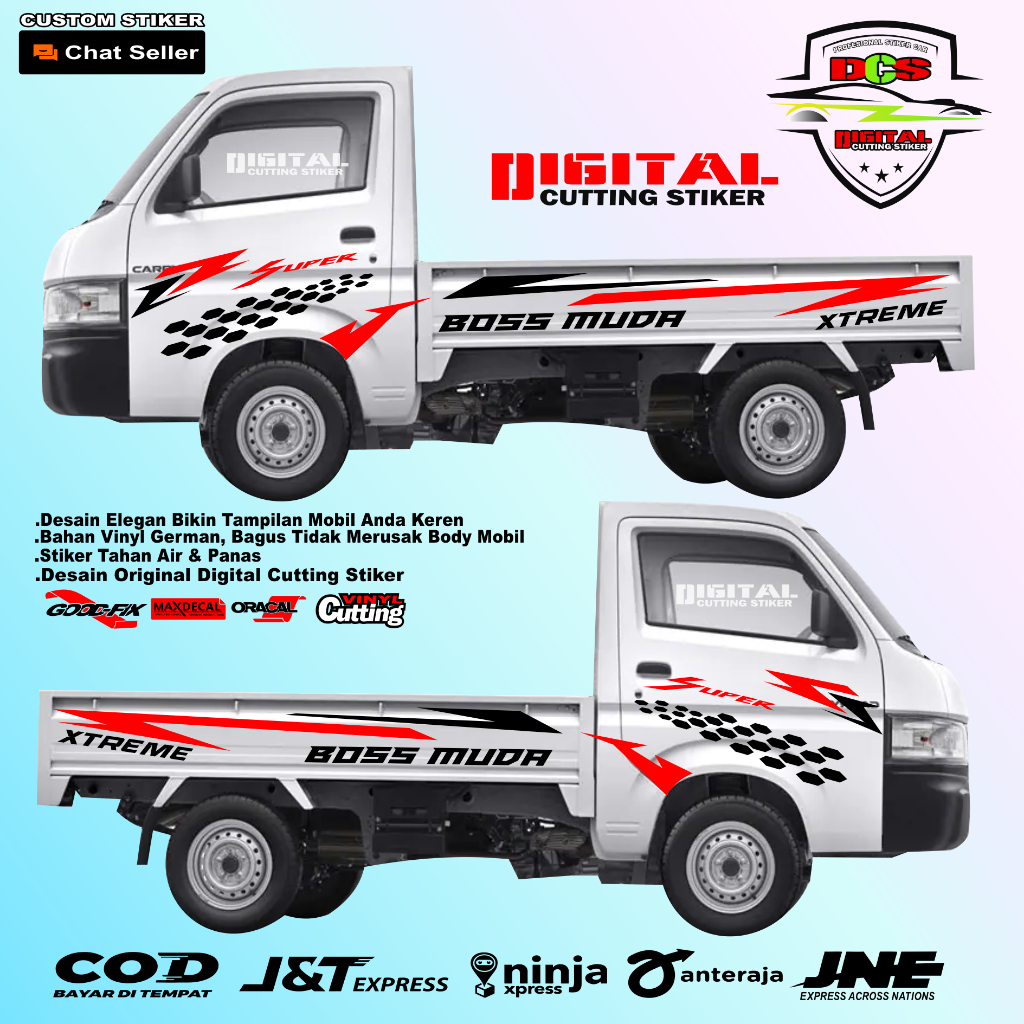 Stiker mobil pick up new carry stiker variasi body pick up new carry termurah