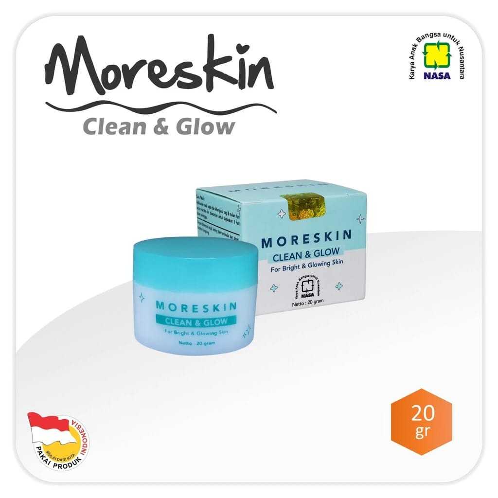 MORESKIN CLEAN AND GLOW - MORESKIN CLEAN & GLOW LITE -MORESKIN SERUM GLOW NASA GLOWING