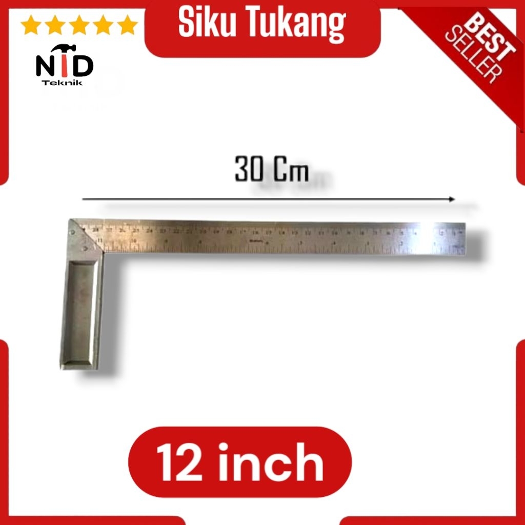 

Siku Tukang /Penggaris tukang/penggaris besi / Penggaris L / siku tukang