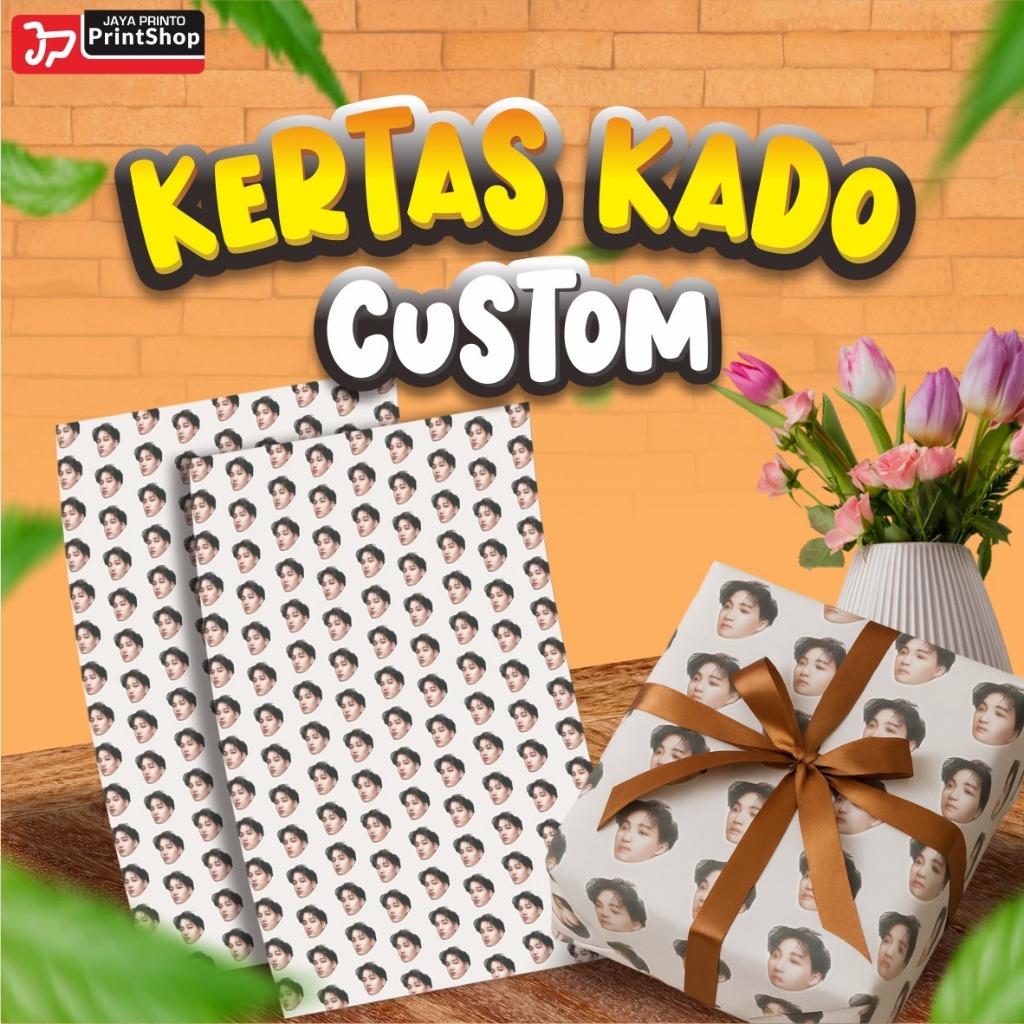 

Cetak Kertas Kado Custom A3+ Murah Pakai Foto Sendiri / Idol KPOP Free Desain & Tulisan Gift Wrapping Unik