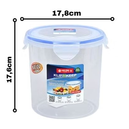 

Klip to Keep 3303 KK-35 Kapasitas 3,4 Liter Kotak Penyimpanan Makanan Wadah Makanan Bahan Plastik