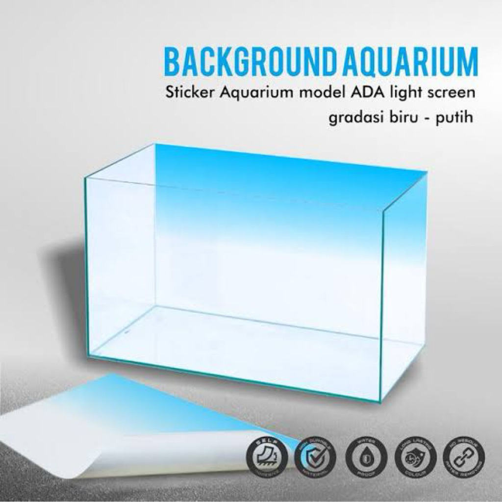 BACKGROUND GRADASI STICKER AQUARIUM SKOTLET