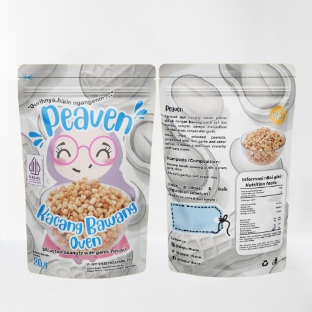 

Kacang bawang oven PEAVEN (nama baru dari KABAW) 80 Gram
