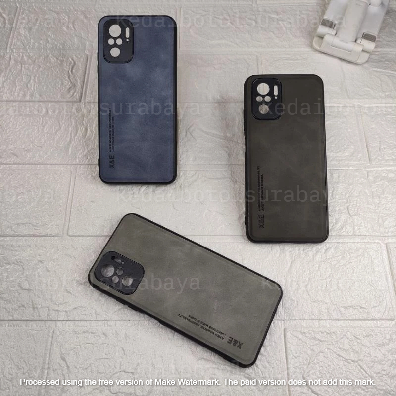 [LEATHER CASE] Poco M5s / Redmi Note 10s / 10 4G | Casing Tekstur Kulit Domba | Casing Poco M5s / Re