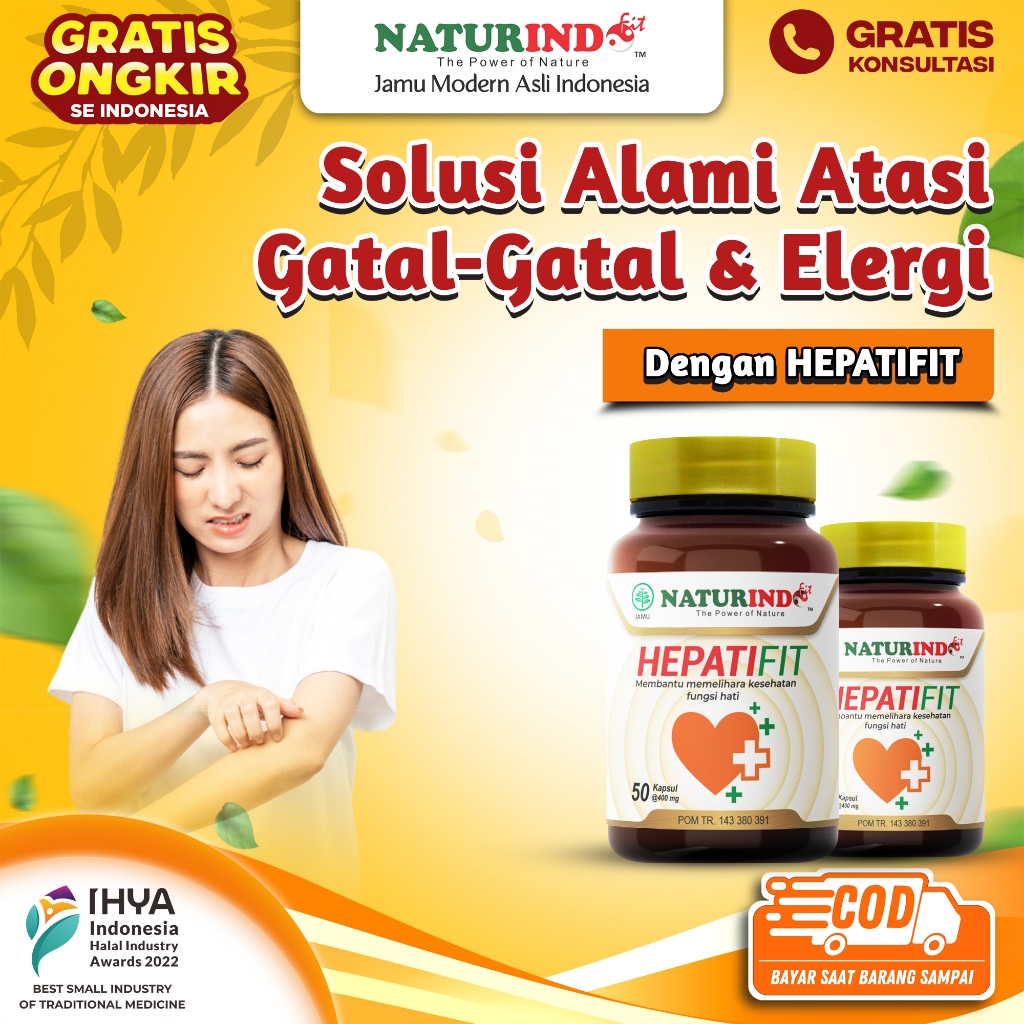 Naturindo Obat Herbal Gatal Gatal Biduran Kaligata Dan Alergi Hepatifit