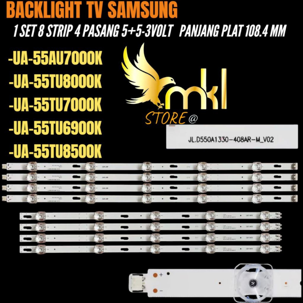 BACKLIGHT TV LED SAMSUNG 55 INCH UA-55AU7000K-UA-55 TU7000K- UA-55TU8000K- UA-55TU6900K- UA-55TU8500