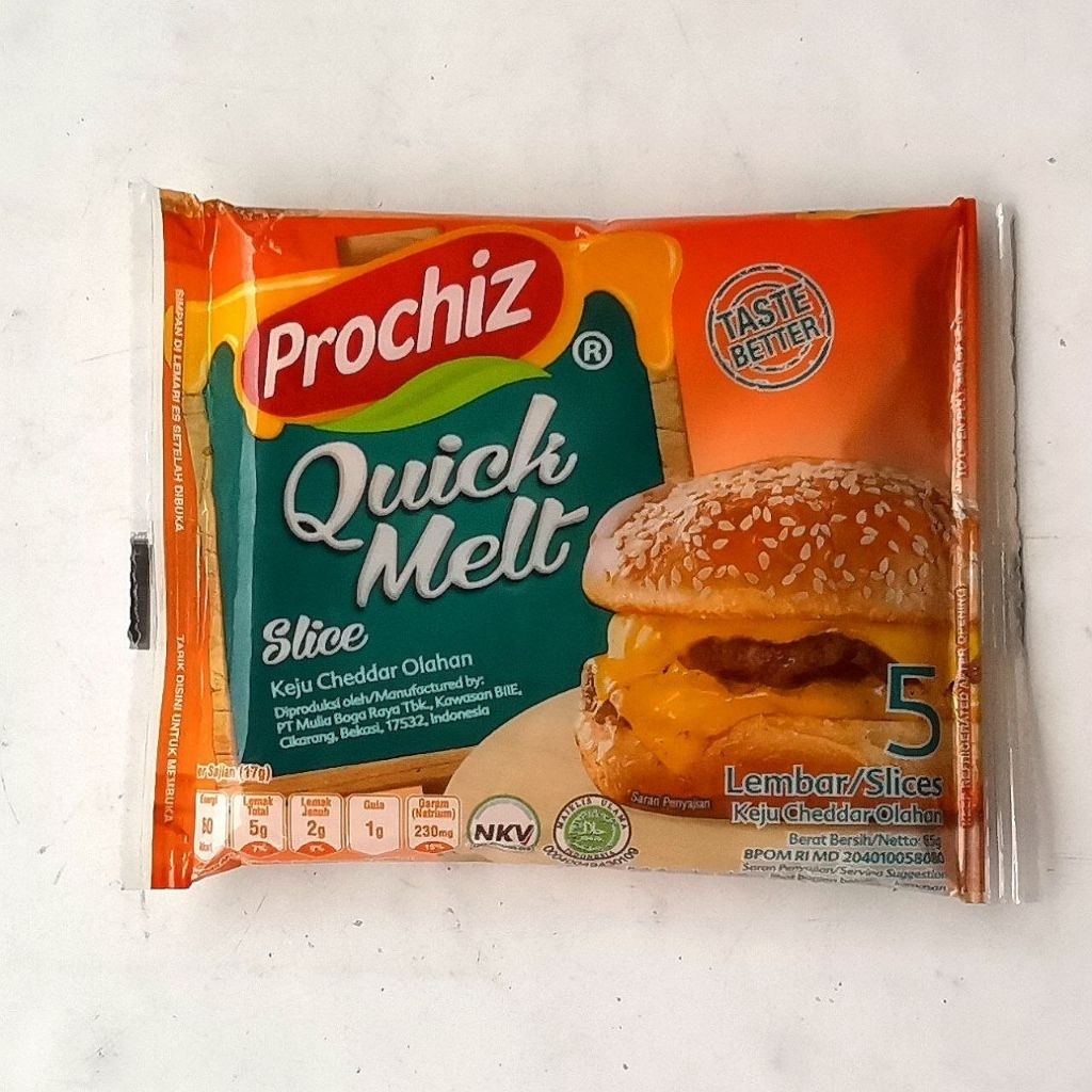 

Pro Chiz Keju Quick Melt Slize 5's Pack 85 gr