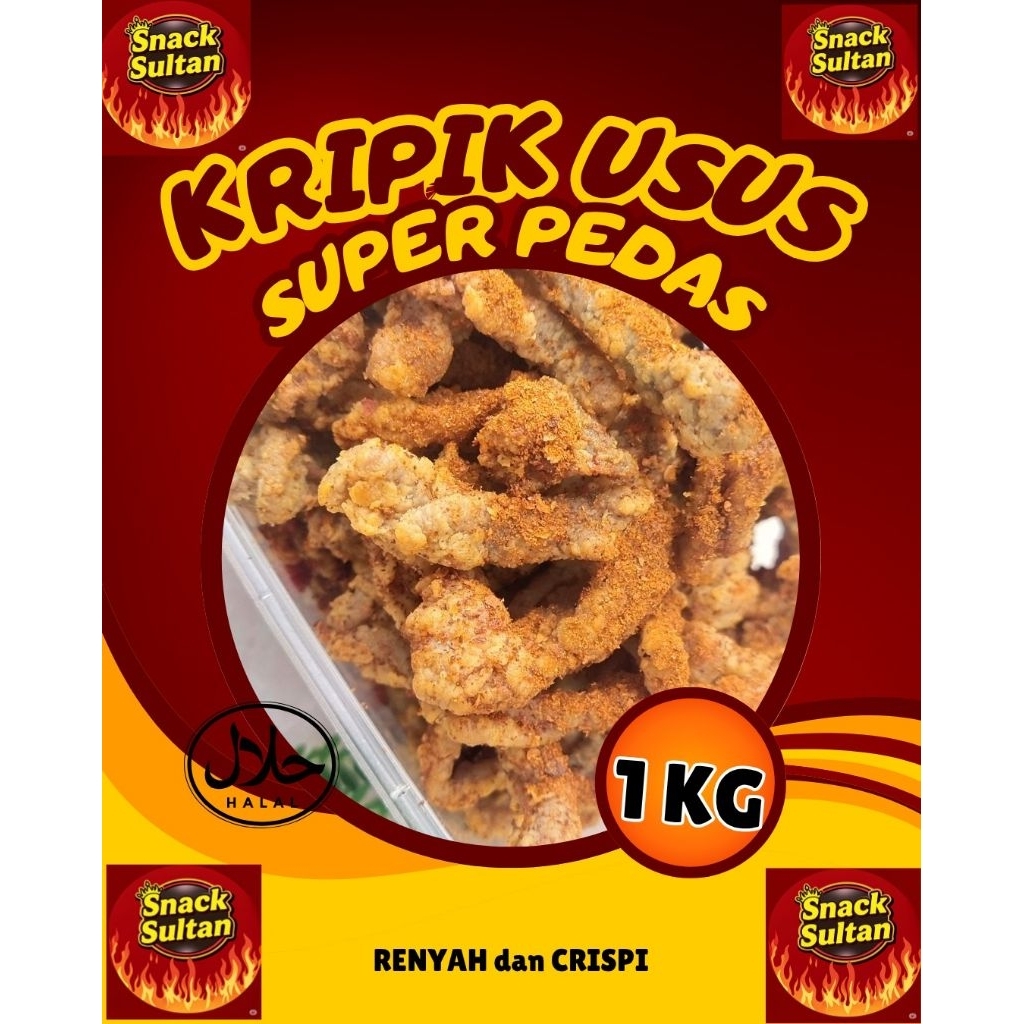 

KRIPIK USUS super PEDAS 1 KG