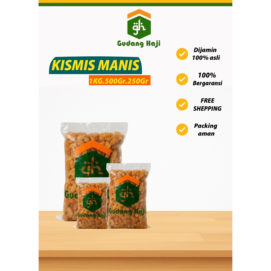 

Kismis Manis/Kismis Manis Pouch 1kg/500gr/250gr