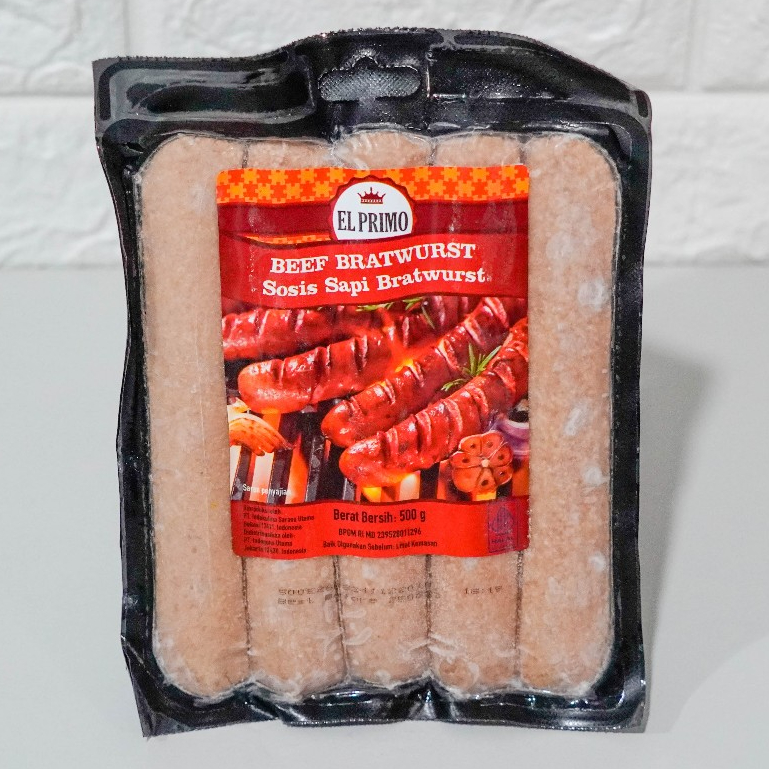 

EL PRIMO BEEF BRATWURST SAUSAGE - 500 gr