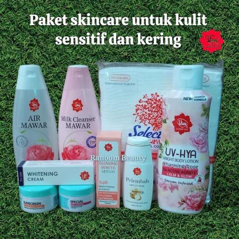 Paket Lengkap Skincare Kulit Sensitif dan Kering | Paket Viva Kulit Sensitif dan Kering | Untuk semu