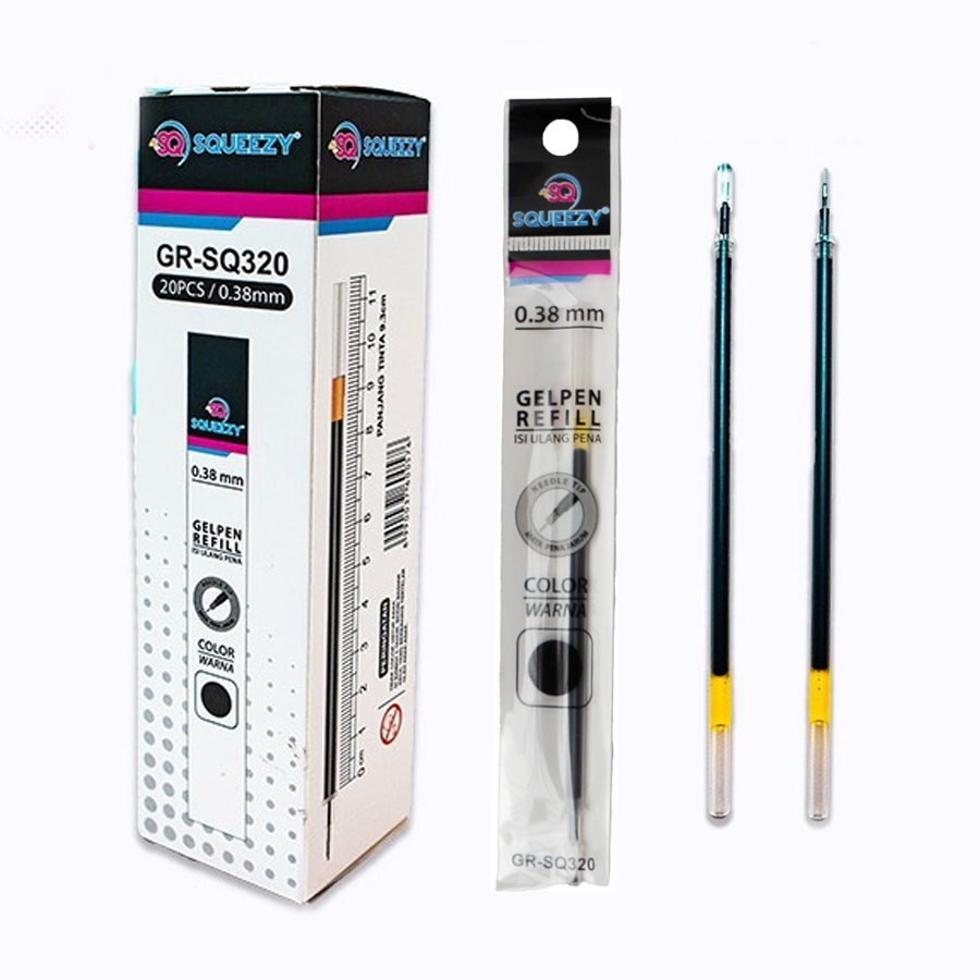 

SQUEEZY REFILL PENA GEL PEN GR-SQS320 HITAM 0.38MM (PCS)
