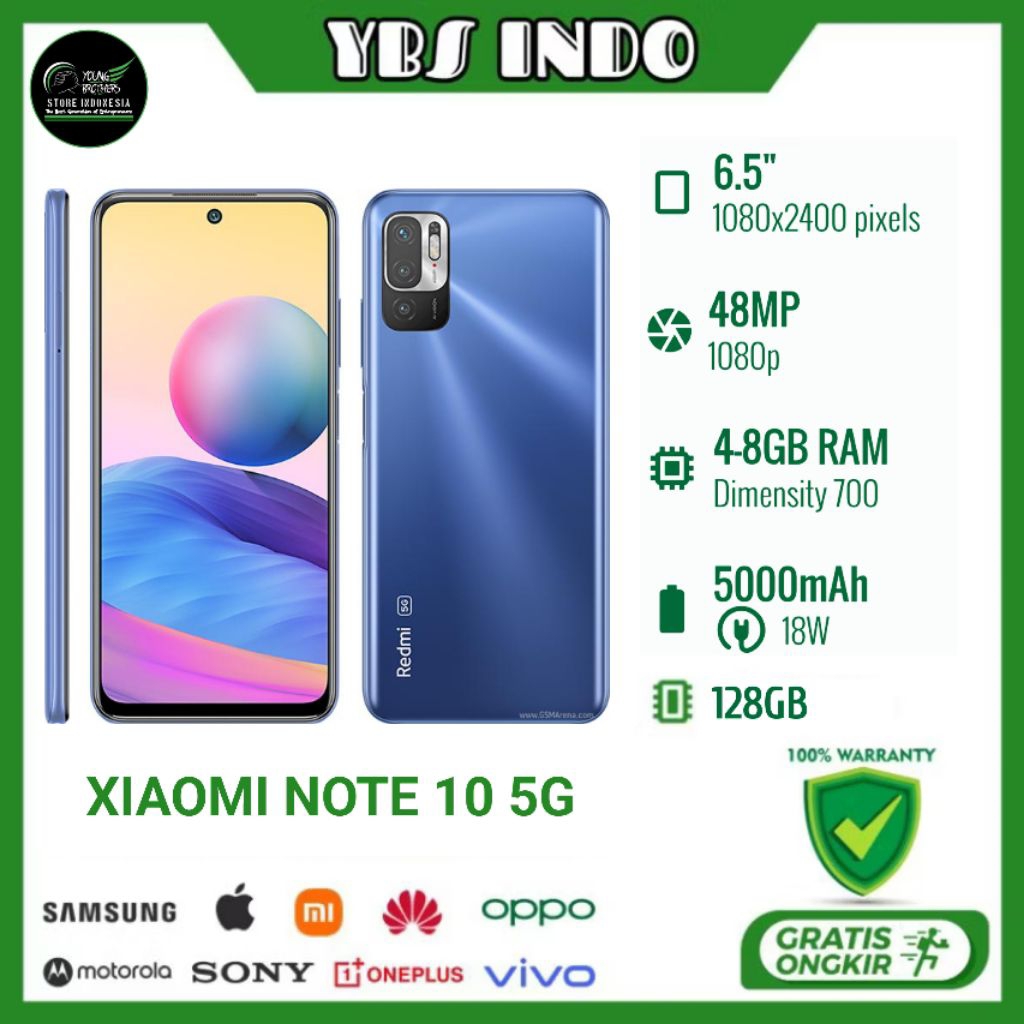 Xiaomi Redmi Note 10 5G 8/128 - Smartphone Second Bergaransi