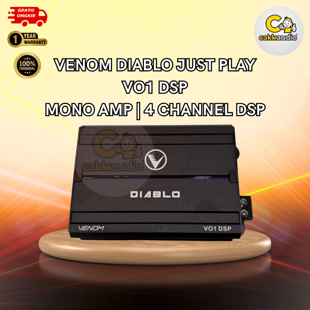 Power Processor Audio Mobil Venom Diablo Just Play VO1 DSP | Mono Amp | 4 Channel DSP