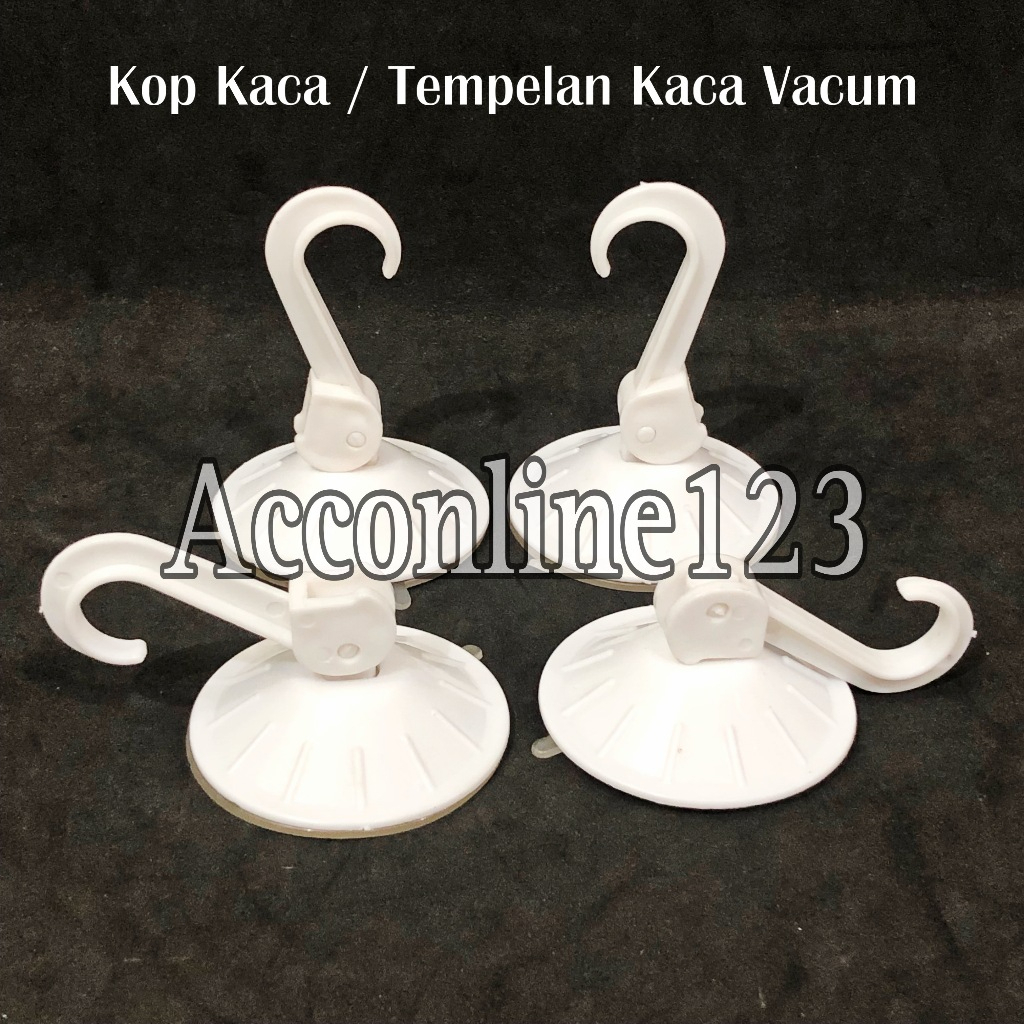 Kop Kaca / Tempelan Kaca Vacum / Ceplokan Kaca Per Pcs