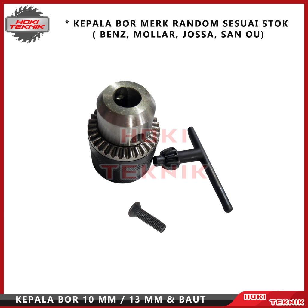 Kepala Bor & Baut Pala Bor 10mm / Kepala Mesin Bor 13mm Mur Pala Bor
