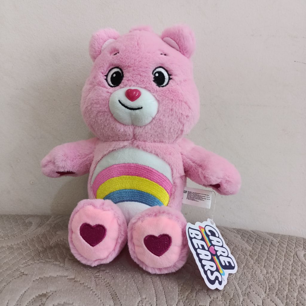 Boneka capit Timezone CARE BEARS PINK CHEER bear original license XIBO