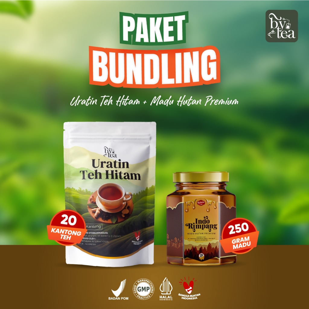 

Paket Bundling Teh Celup Uratin Tea Hitam Plus Madu Hutan Premium Indo Rimpang Membantu Menjaga Kadar Asam Urat