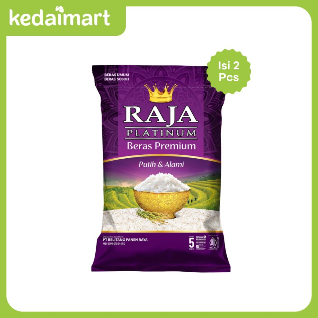 

Beras Raja Platinum 5 Kg x 2 Pcs
