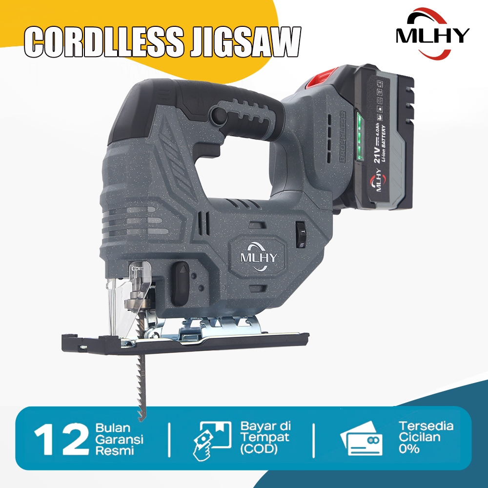 MLHY Mesin Gergaji Jigsaw Cordless Kayu Electric Jigsaw Brushless motor Variable Speed Cordless Keku