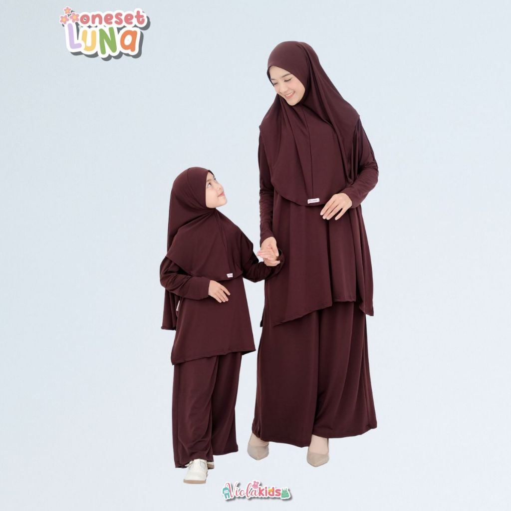GARANSI Violakids - Luna Set Jersey / Setelan Kulot Anak dan Dewasa / Couple Baju Ibu dan Anak