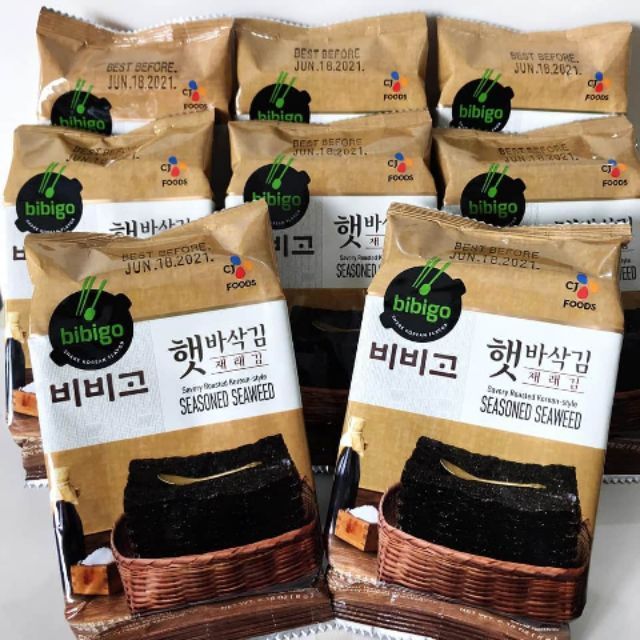

Bibigo Seasoned Seaweed Laver 5gr - Rumput Laut Berbumbu Korea Snack 5gr - sameday/instant only