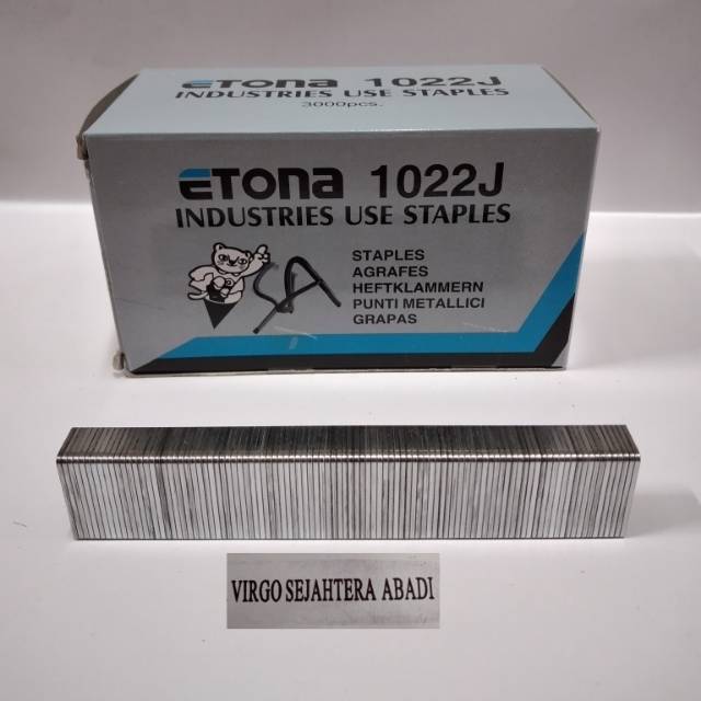 

ISI PAKU TEMBAK STAPLES ETONA 1022J PAKU "U" ISI 3000PCS ETONA 1022J
