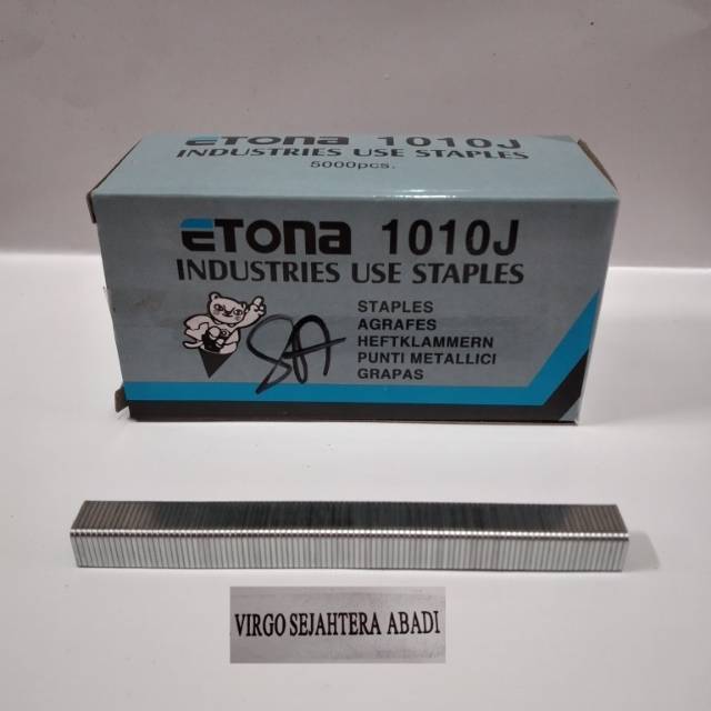 

ISI PAKU TEMBAK STAPLES ETONA 1010J PAKU "U" ISI 5000PCS ETONA 1010J