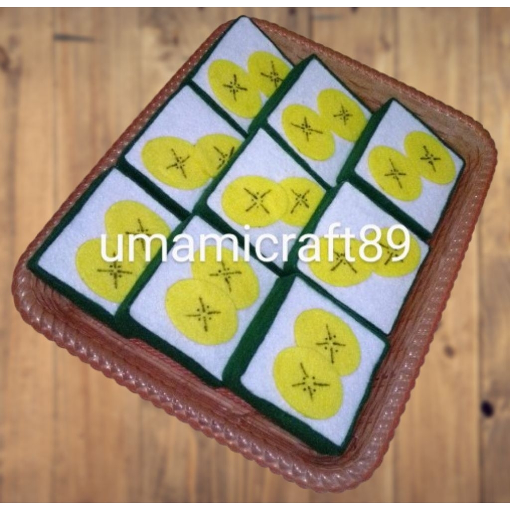 Replika Kue Nagasari Loyang / Mainan flanel Kue Jajanan Pasar / Mainan Edukasi Anak / Mainan masak-m