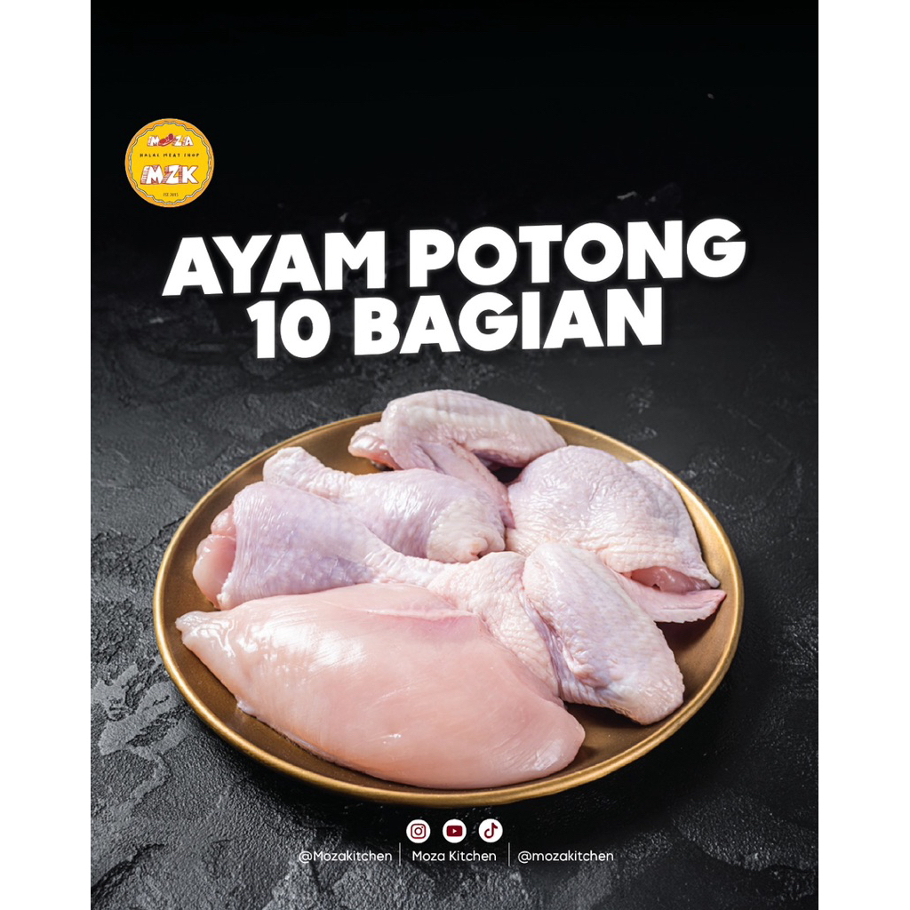 

Ayam 1 ekor potong 10 bagian