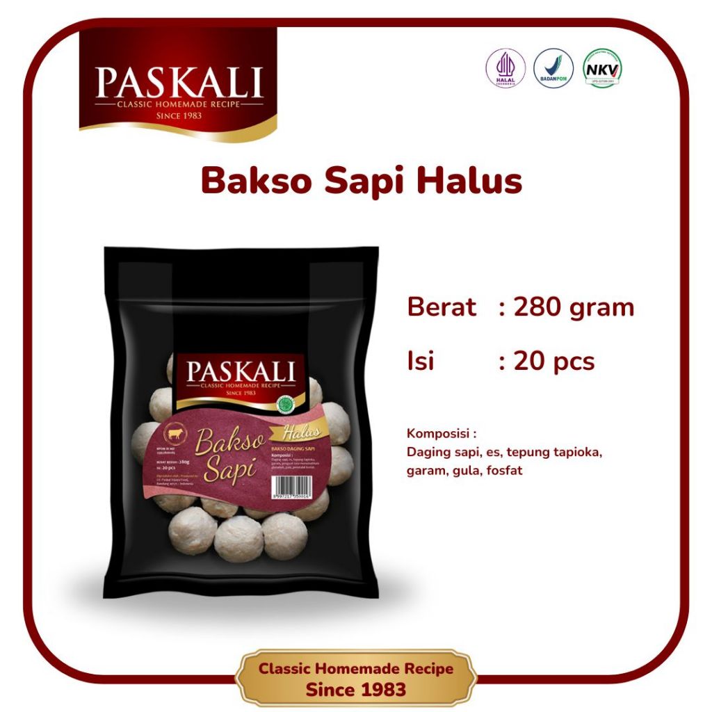 

Bakso Sapi Halus Paskali 280 gram