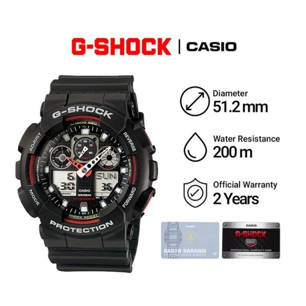 JAM TANGAN PRIA G-SHOCK GA-110-1ADR / GA-100-1A2DR / GA-100-1A4DR / GA-710-1ADR / DW-6900MS-1DR ORIG