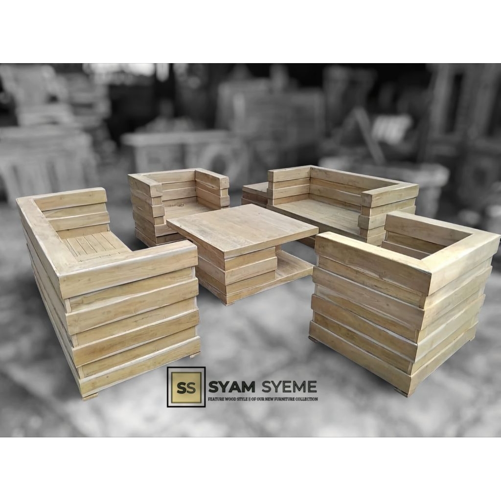 Bahan mentahan Kursi Tamu Kayu Jati Minimalis, Kursi Tamu Minimalis Kayu Jati Set Kursi Tamu Sudut L