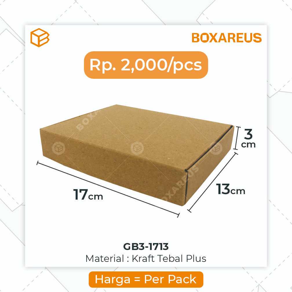 

Gift Box Kotak Packing Packaging Souvenir Brown 17x13x3cm | GB3