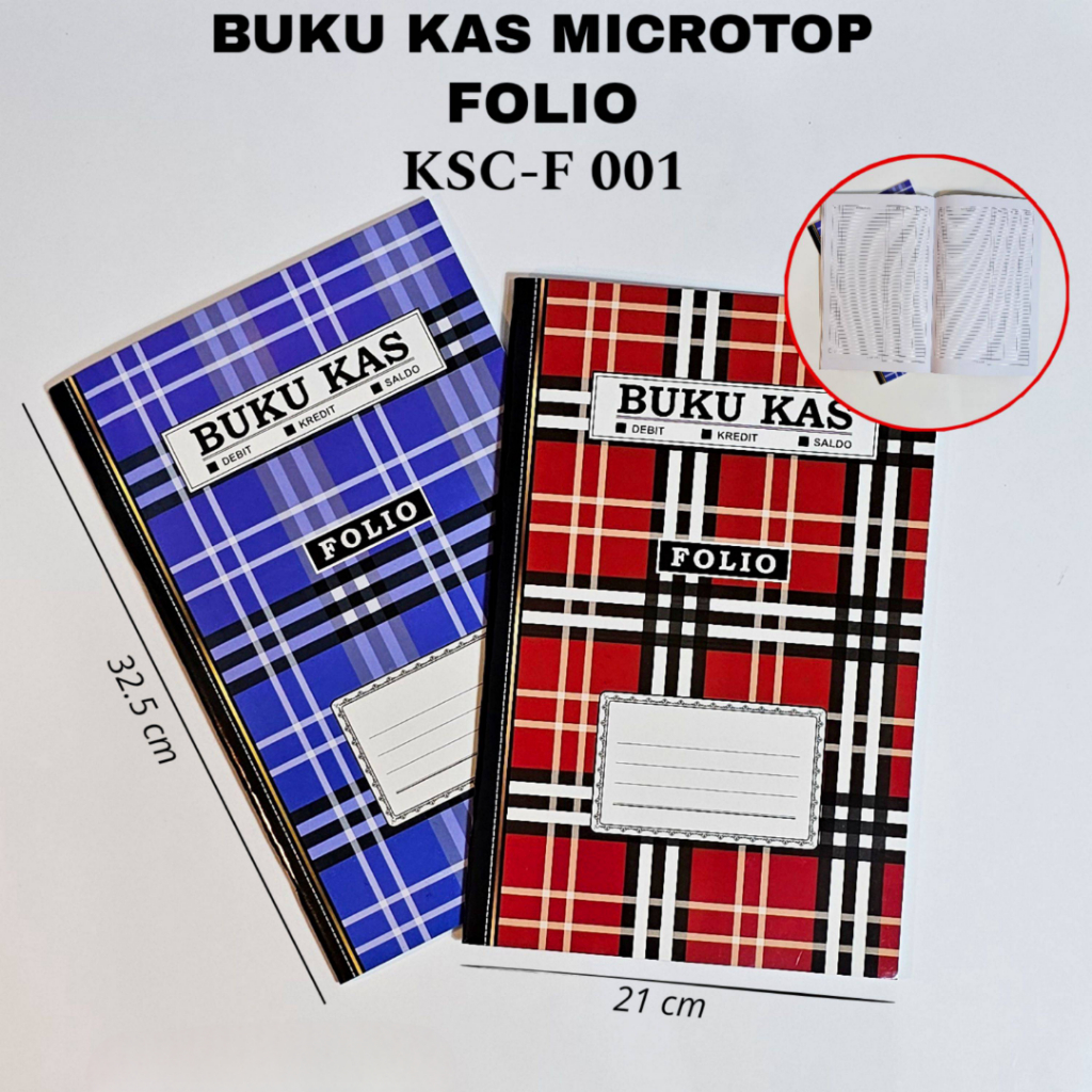 

MJ Buku Kas DKS MICROTOP Folio / Buku Kas Debet Kredit Saldo