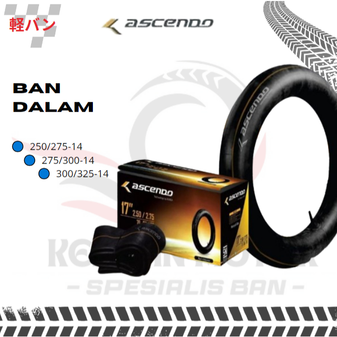 BAN DALAM ASCENDO RING 14 250/275-14 275/300-14 300/325-14 ASCENDO TUBE RING 14