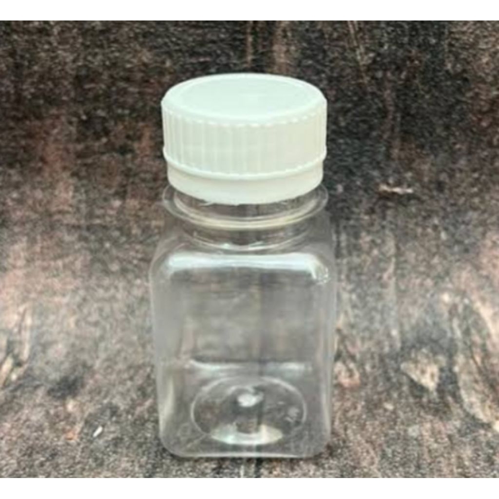 Botol Kapsul 50ml / Botol Square 50ml / Botol kotak 50ml kecil