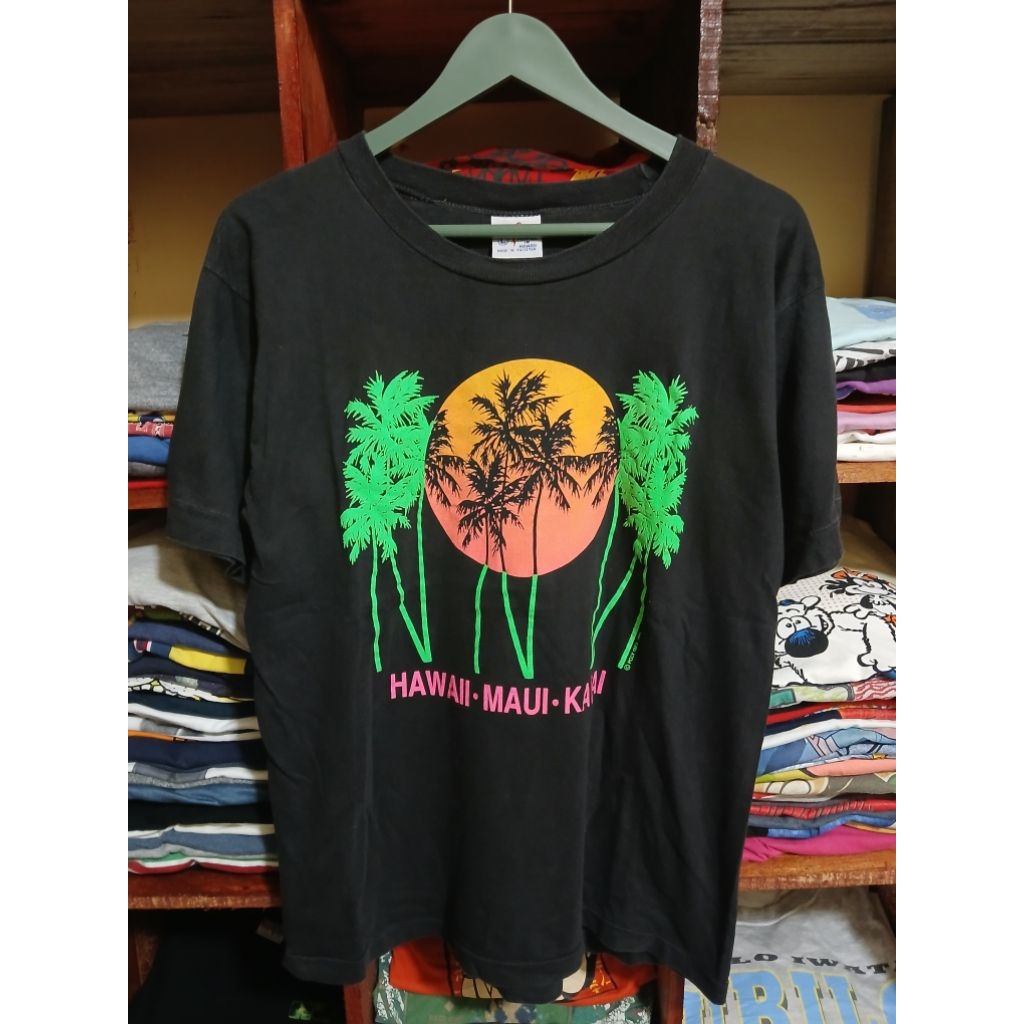 Kaos 80s Hawaii Maui Kauai - L Fit M