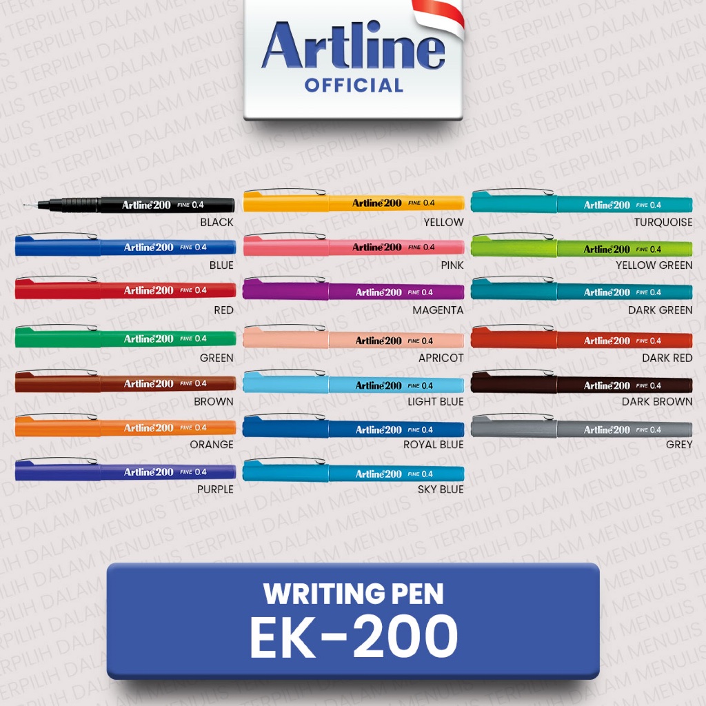 

[BOX/12PCS] ARTLINE Pulpen Fineliner EK-200 0.4mm