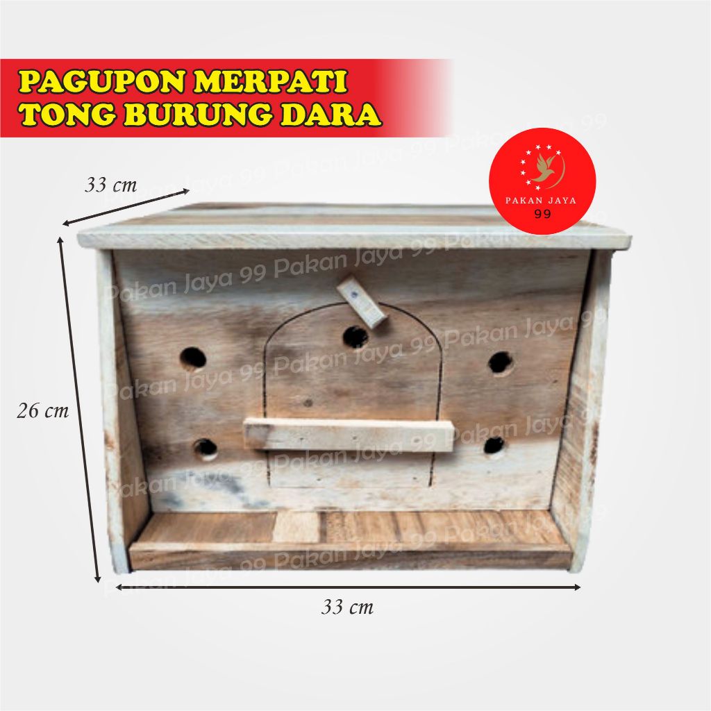 READY GUPON PAGUPON MERPATI TONG BURUNG DARA PINTU DEPAN RUMAH BURUNG DARA MODEL SLOROK BAHAN KAYU