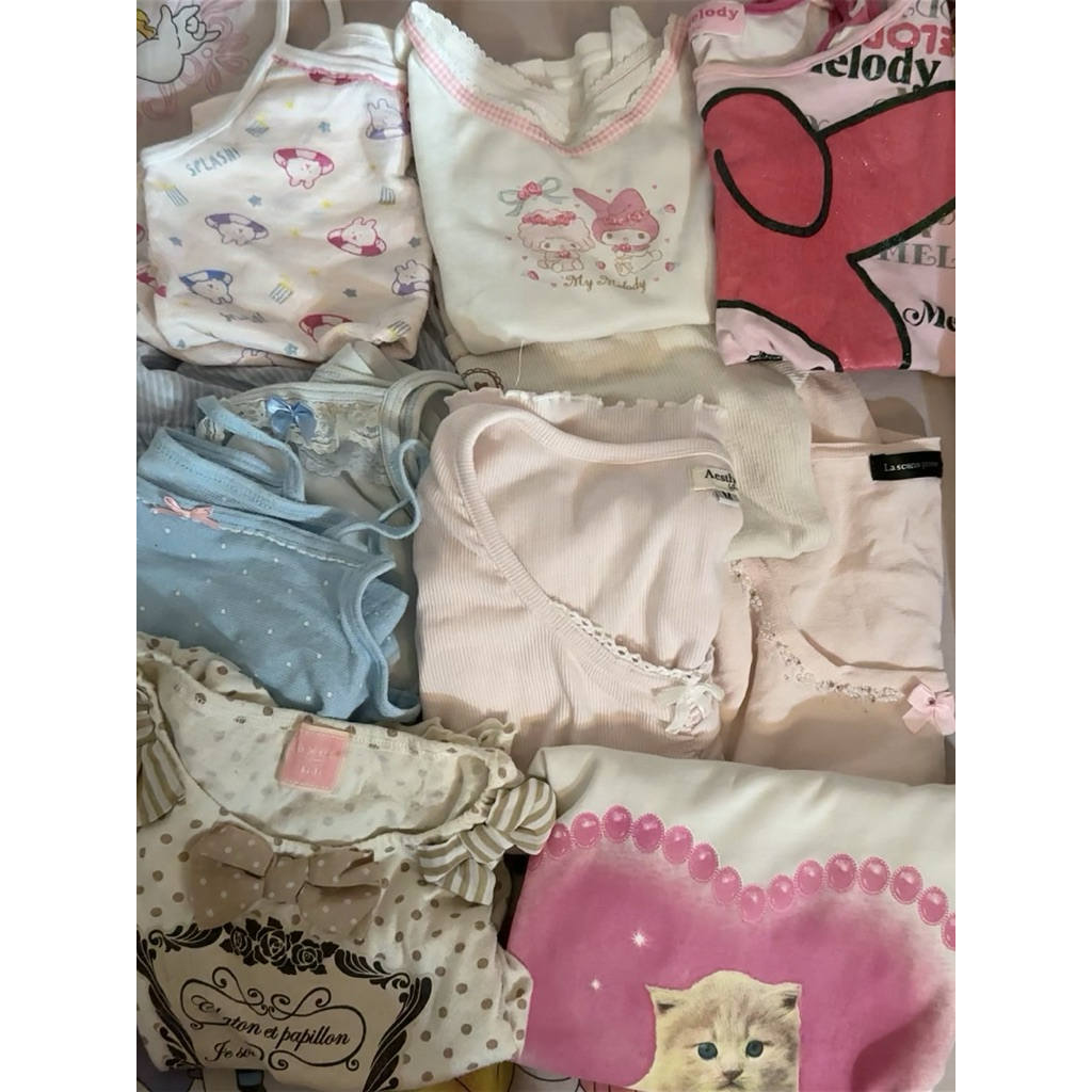 jual bb tee pinterest t shirt y2k morikei coquette jepang kutung tank crop brand milkmaid thailand  