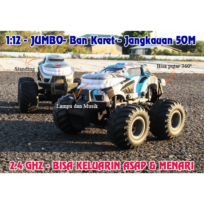 BISA COD Mainan RC Stunt Car Spray Remote Control Kontrol Mobil RC Car bisa menari