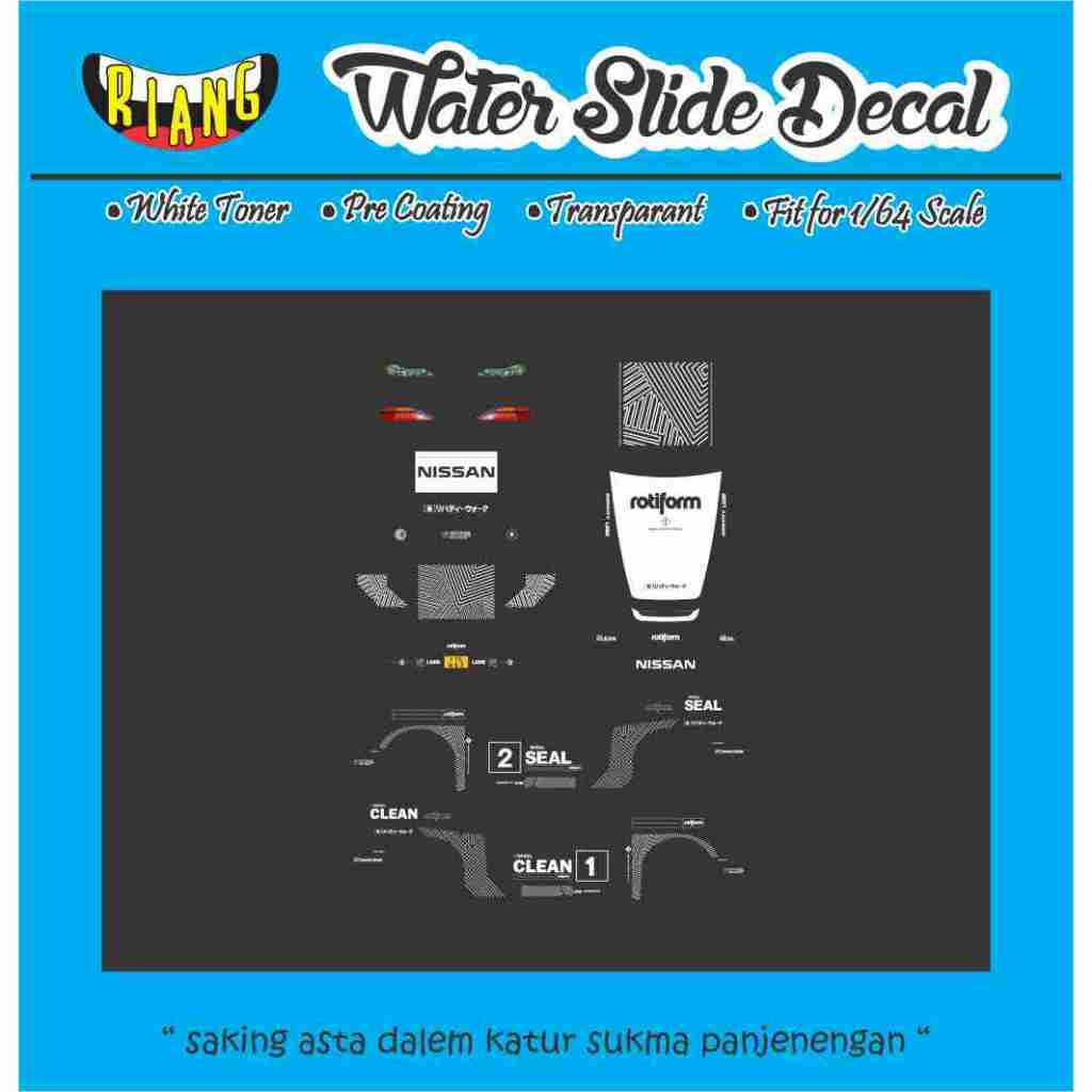 Decal Hot Wheels Silvia S15 LBWK Auto Finesse x Rotiform Black