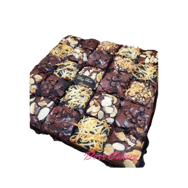 

CHEESE ALMOND CHOCO BROWNIES PANGGANG