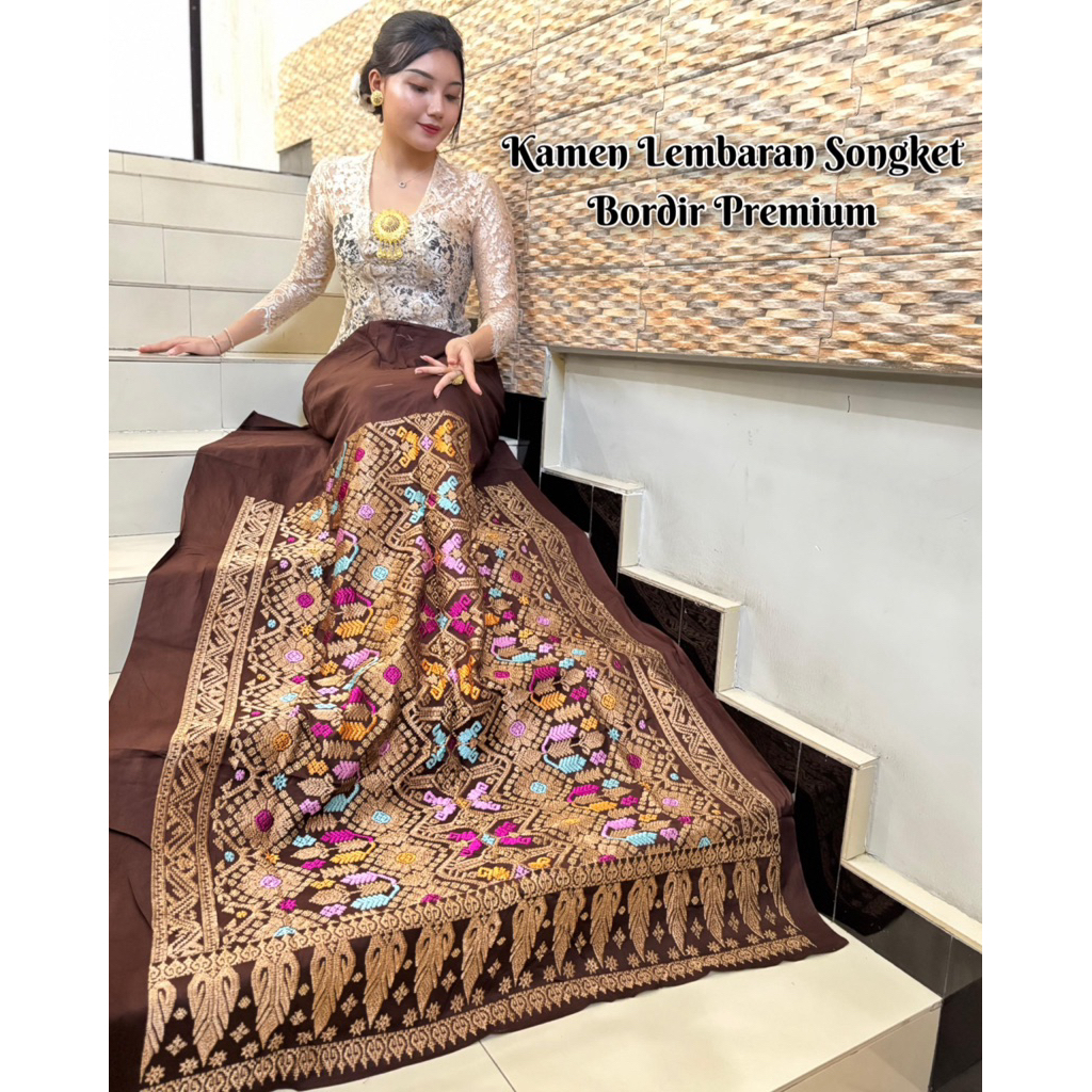Kamen Lembaran Bordir Songket Bali