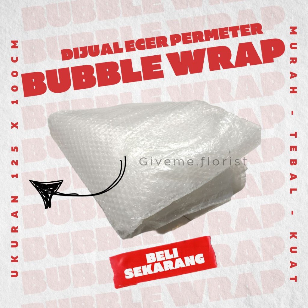 

BUBBLE WRAP 100 X 125CM (1 METER)