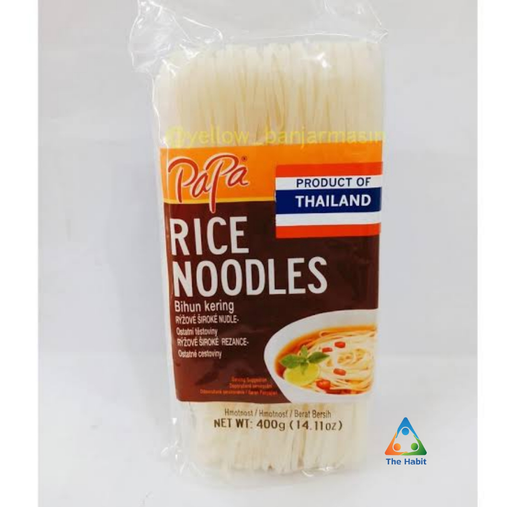 

(The Habit) Papa Rice Noodle 400gr - Thai Kwetiau Gluten Free